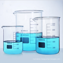 Laboratory with scale transparent high temperature corrosion resistant beaker chemistry laboratory equipment
